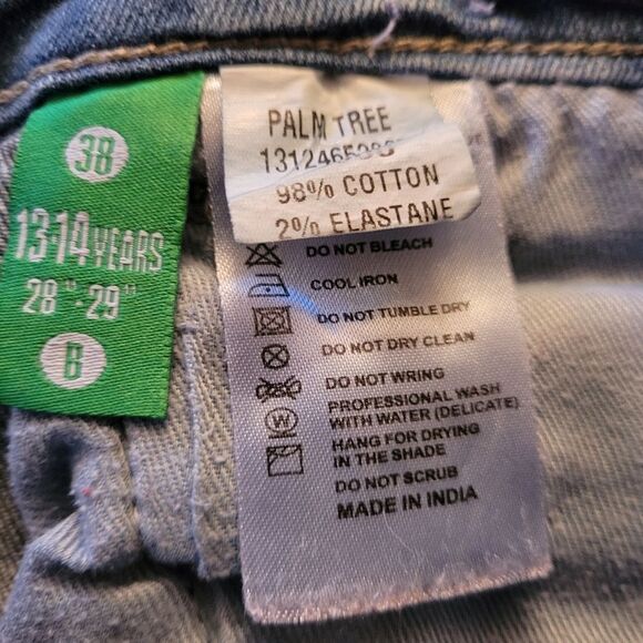 Palm Tree Originals Nineteen 95 Sz 28/29 waist x 29.5 in long straight leg jeans - Picture 7 of 7